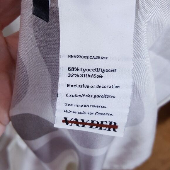 VAYDER Shirt Mens Large Ivory Button Up Cuban Short Sleeve Silk MONTAGUE $375 - Picture 6 of 9